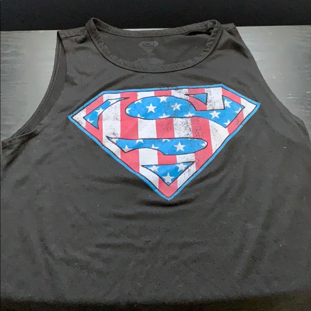 Super man crop shirt